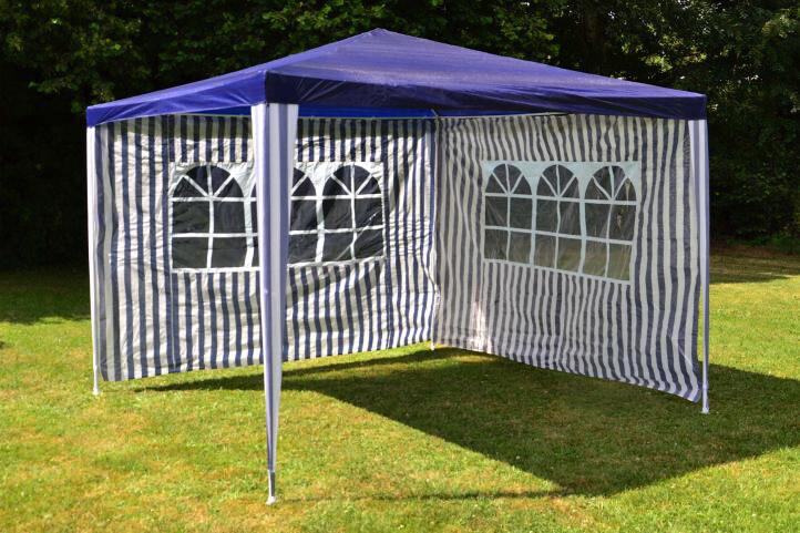 VCM Pavillon blau Stahlrohr B/H/L: ca. 300x197x300 cm