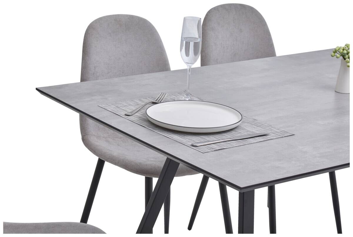 Tischgruppe Orlando Beton Optik grau B/H/T: ca. 160x75x90 cm