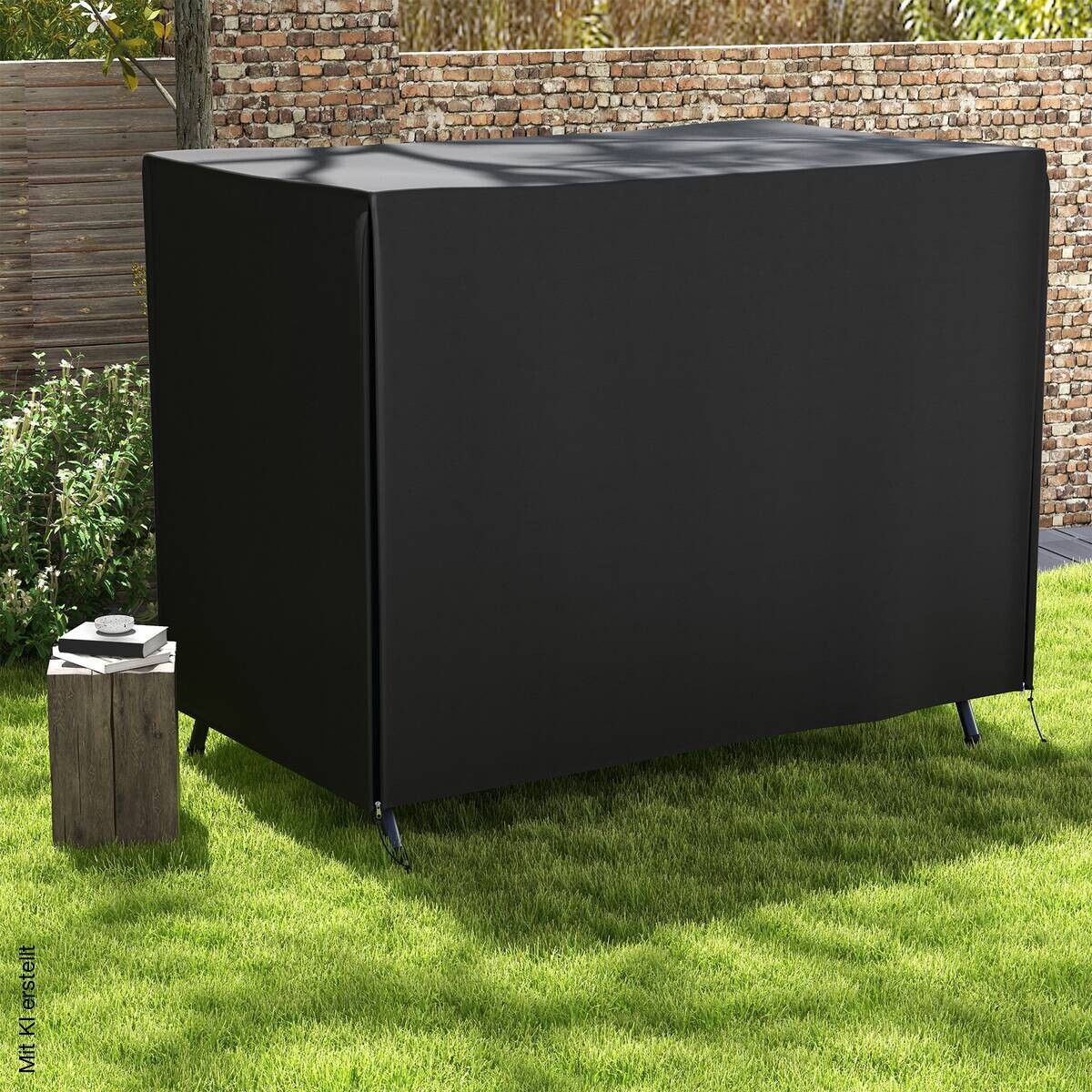 Outsunny Abdeckplane schwarz Polyester B/H/L: ca. 124x164x205 cm
