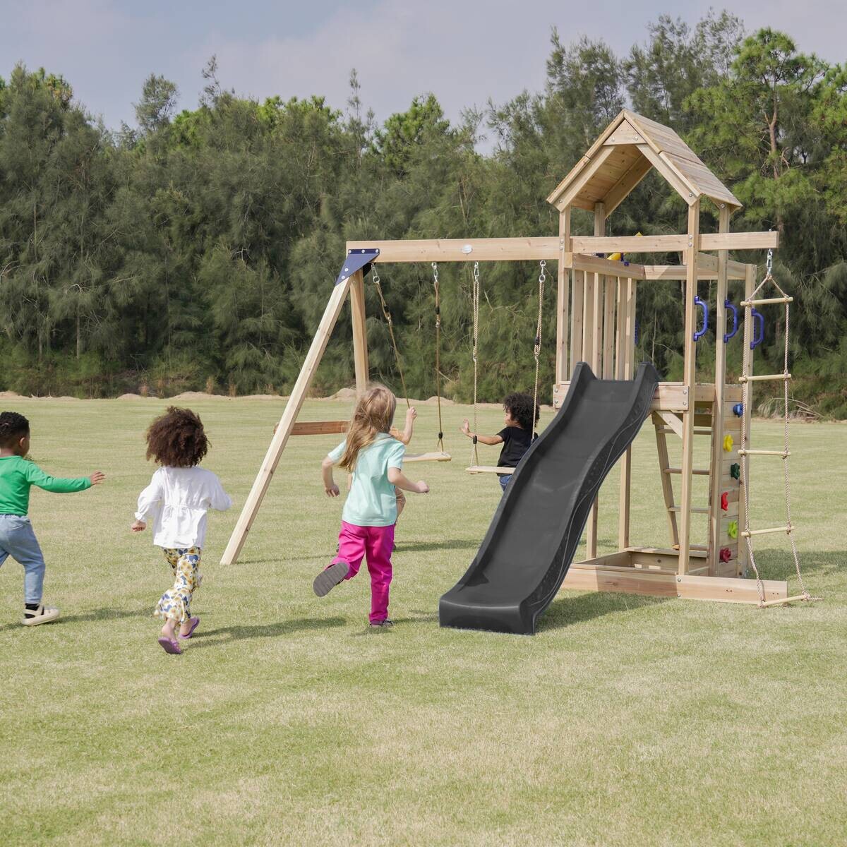 AXI Spielturm Moos braun B/H/L: ca. 342x267x375 cm