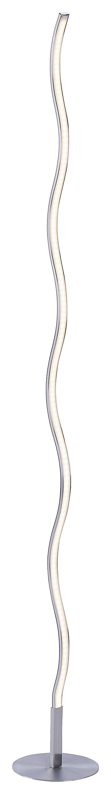 Just Light Stehlampe WAVE 15168-55 weiß stahlfarbig Metall Kunststoff B/H/T: ca. 14x120x14 cm 1 Brennstellen
