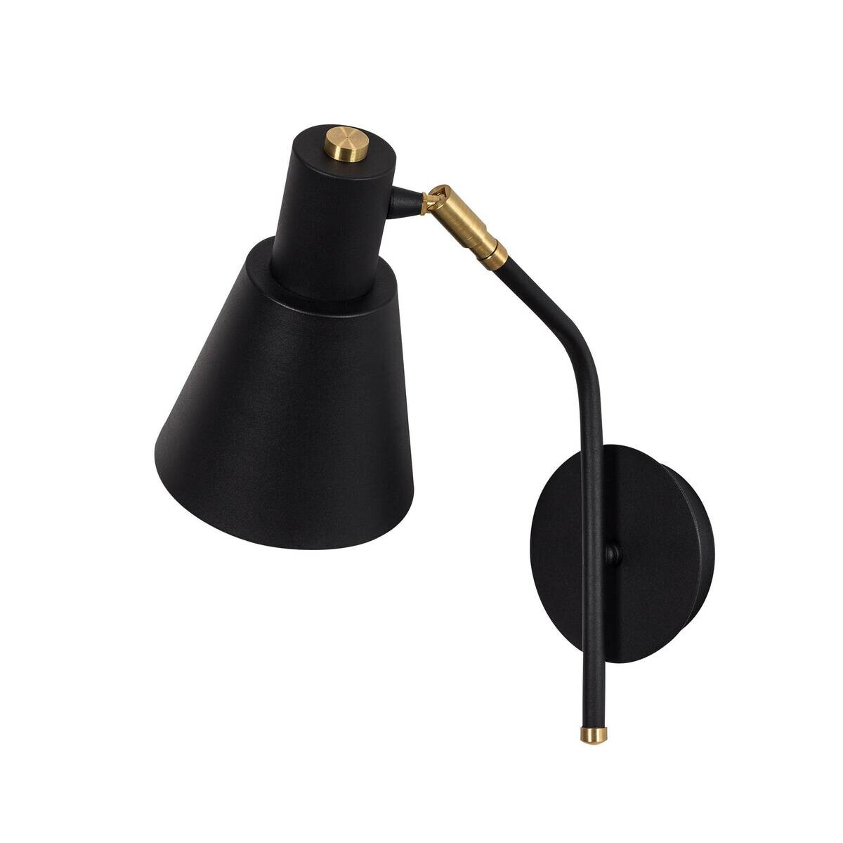 Opviq Wandleuchte Sivani schwarz gold Metall B/H/T/L/D: ca. 36x40x36x14x15 cm E27 1 Brennstellen