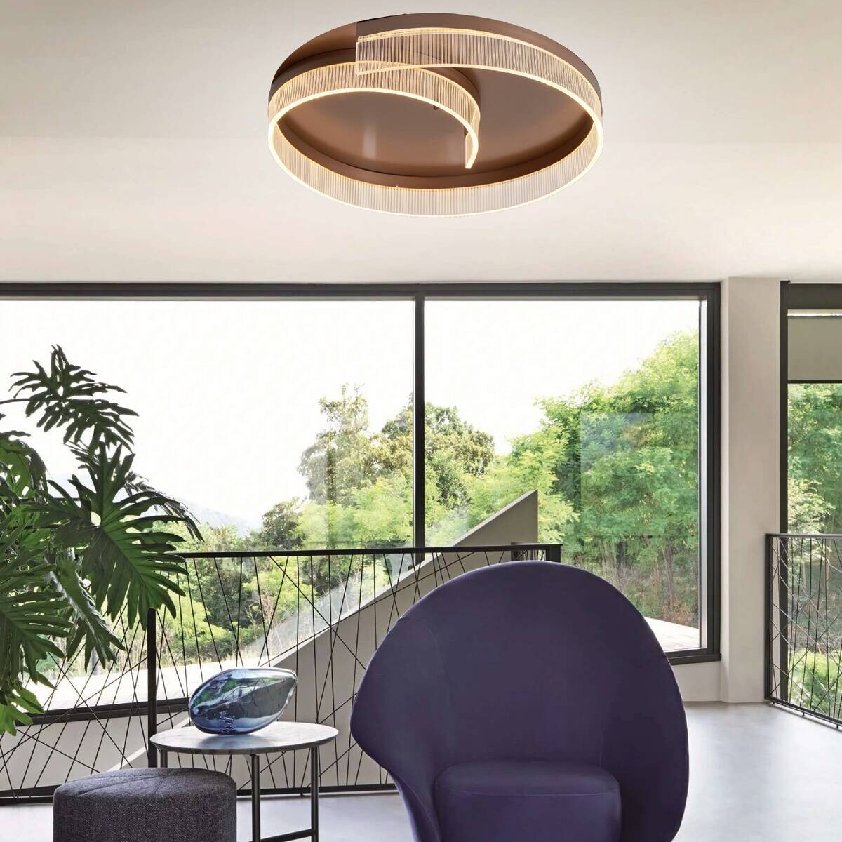 POCOline LED-Deckenleuchte Alena Cappuccino Metall H/D: ca. 10x50 cm