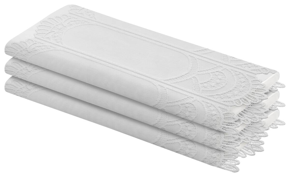 Scheibengardinen-Meterware Jengen weiß 100% Polyester H: ca. 50 cm