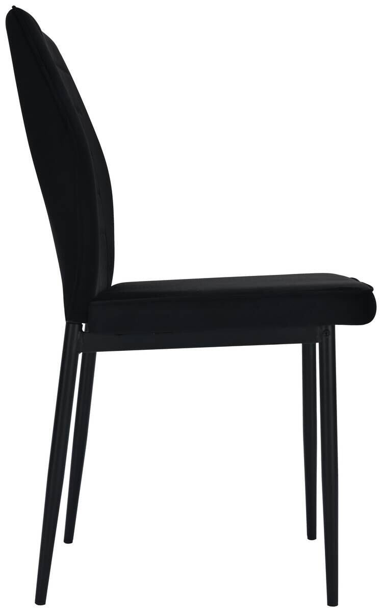 Stuhl Jimmy schwarz Samtoptik B/H/T: ca. 42x87,5x57 cm