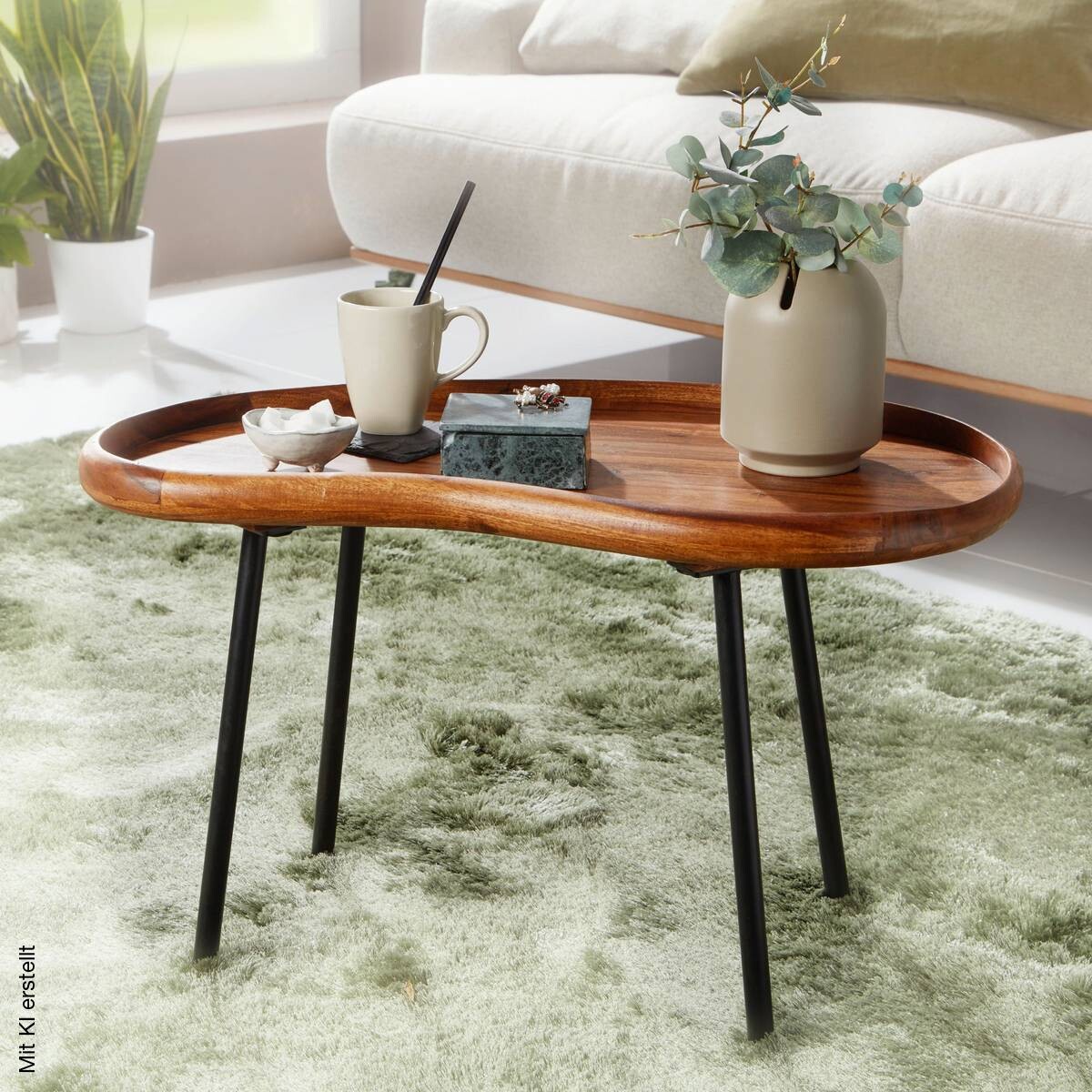 Couchtisch braun B/H/T: ca. 71x42x40 cm