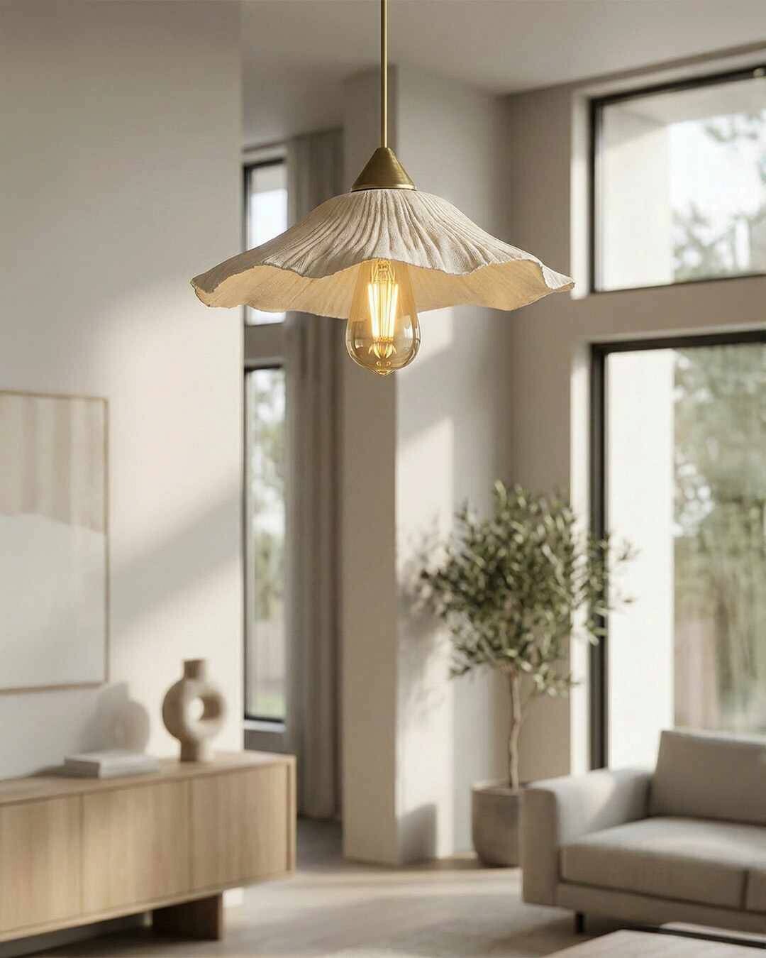 Opviq Pendelleuchte weiß Kunststoff B/H/T/L/D: ca. 38x75x38x38x38 cm E27 1 Brennstellen