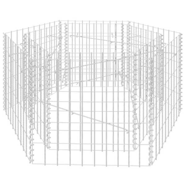 Gabionen-Hochbeet silber Stahl B/H/L: ca. 90x50x100 cm