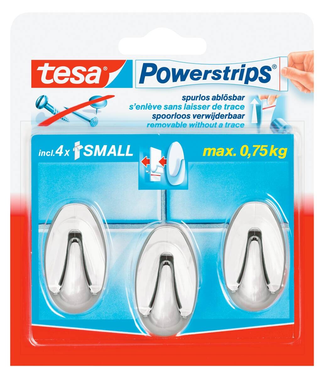 Powerstrips Chrom Kunststoff B/H/L: ca. 25,5x4,4x17 cm