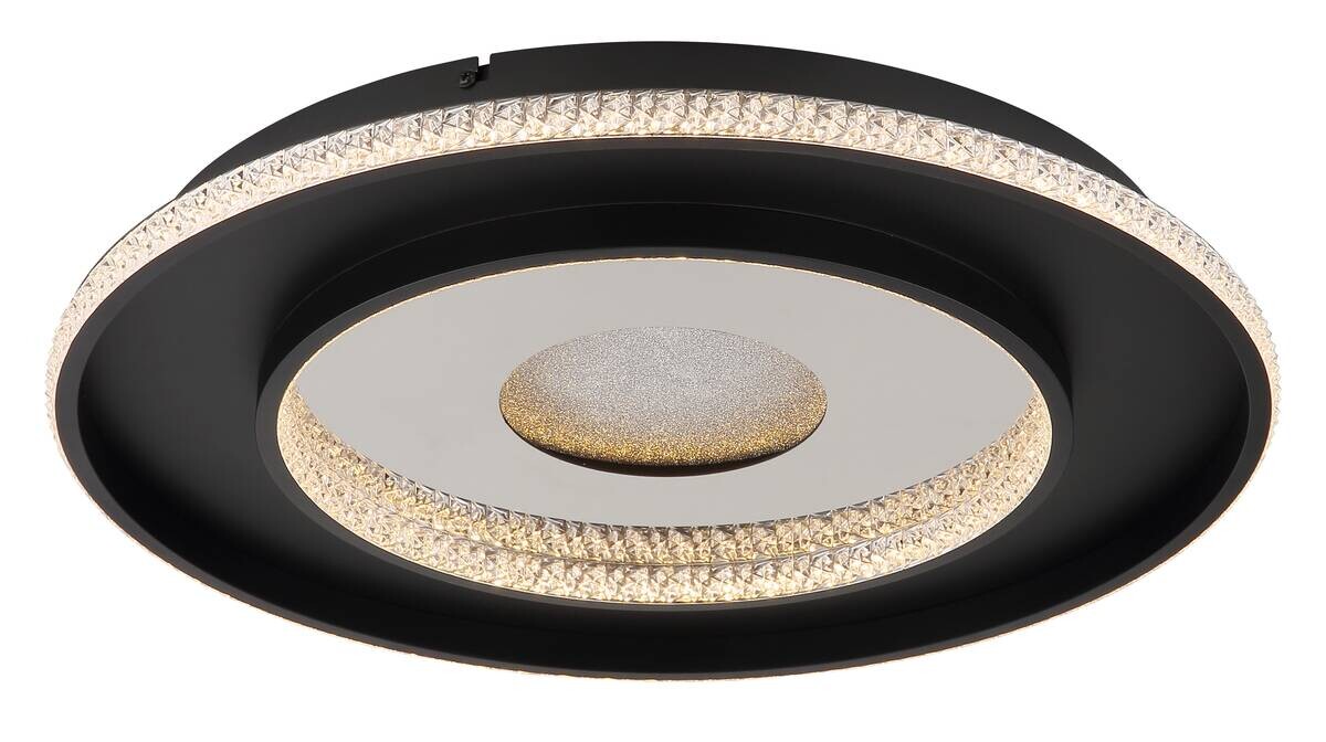 GLOBO Deckenleuchte klar mattschwarz Aluminium Metall H/D: ca. 6x52,5 cm 1 Brennstellen