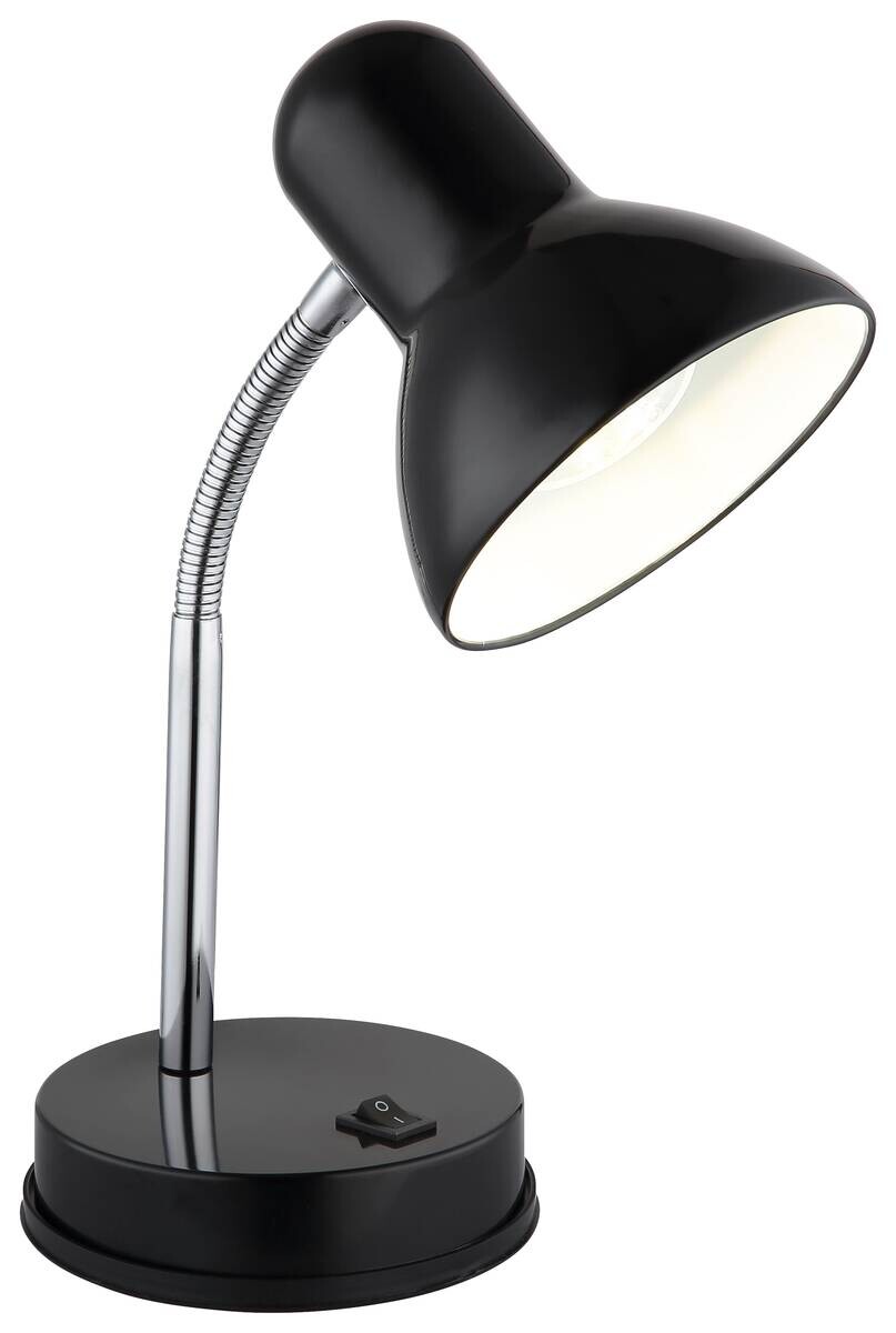 GLOBO Tischleuchte schwarz Kunststoff Metall B/H/L: ca. 15x20,5x15 cm E27 1 Brennstellen