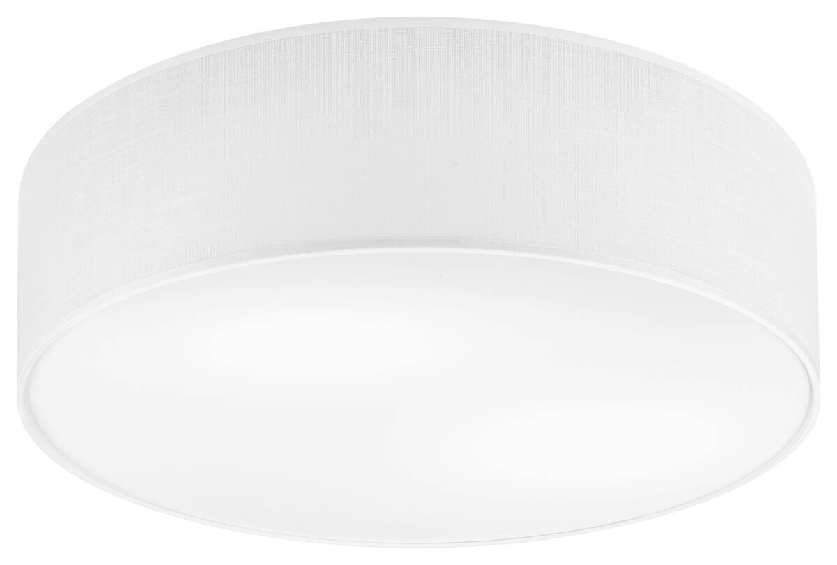 Lamkur Deckenleuchte VIVIAN 48499 weiß Kunststoff Textil PVC H/L: ca. 13x45 cm E27 2 Brennstellen