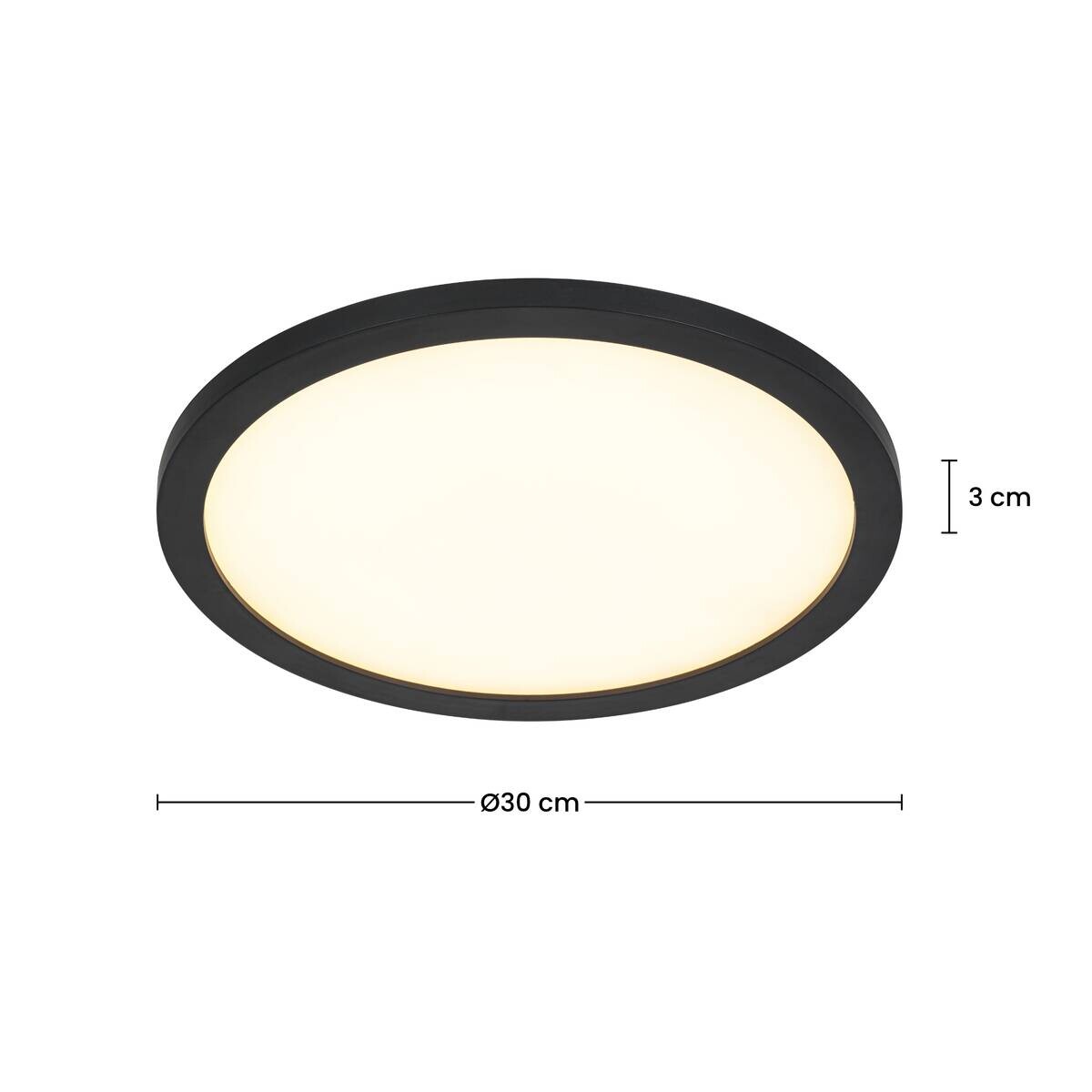Nolo LED-Deckenpaneel Aria schwarz Kunststoff H/D: ca. 5x30 cm
