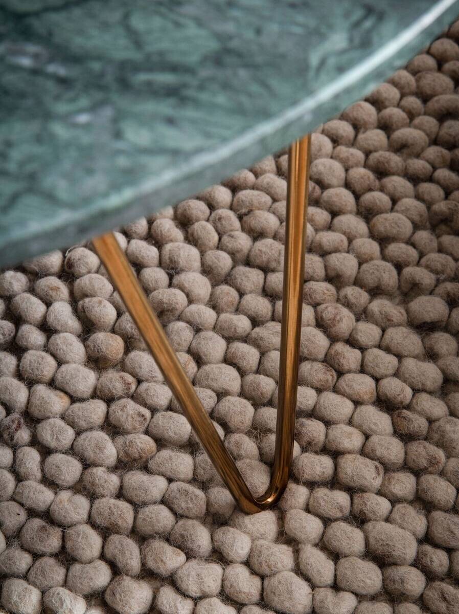 Wohnling Couchtisch grün Marmor H/D: ca. 35x70 cm