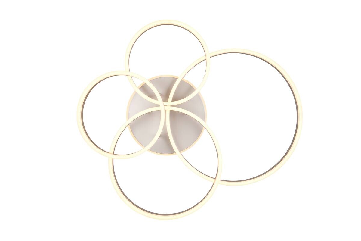 Reality LED-Deckenleuchte Drake nickel Metall B/H/T: ca. 80x17x70 cm