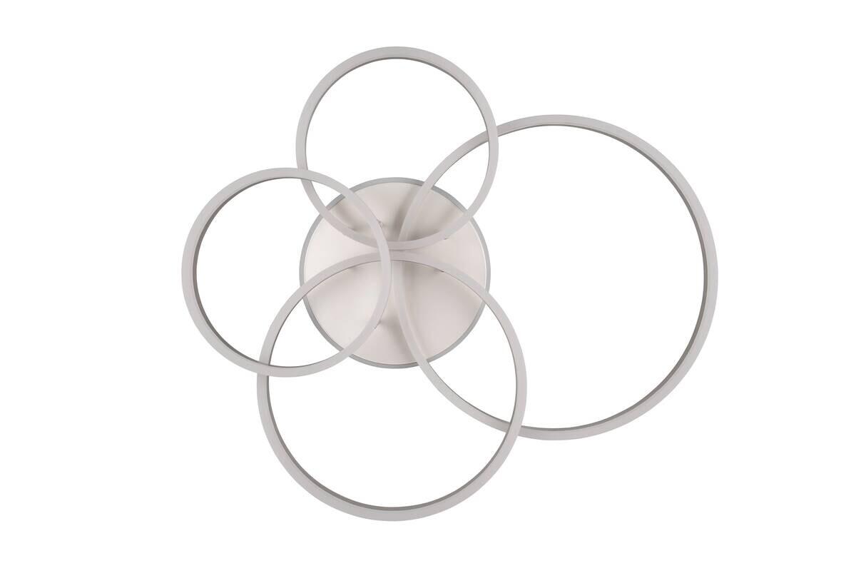 Reality LED-Deckenleuchte Drake nickel Metall B/H/T: ca. 80x17x70 cm