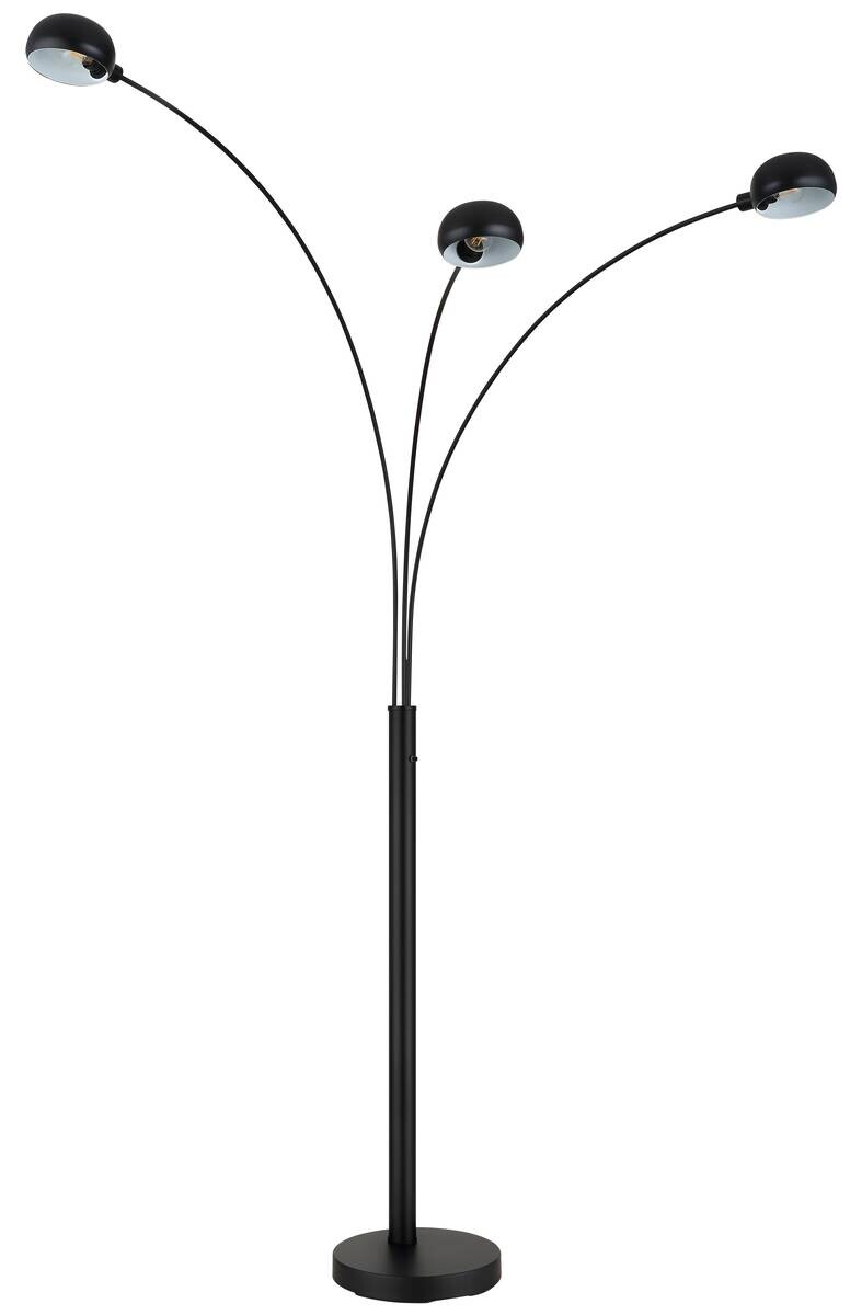 GLOBO Stehleuchte SEYMOUR schwarz Metall B/H/T: ca. 95x202x17 cm E14 3 Brennstellen