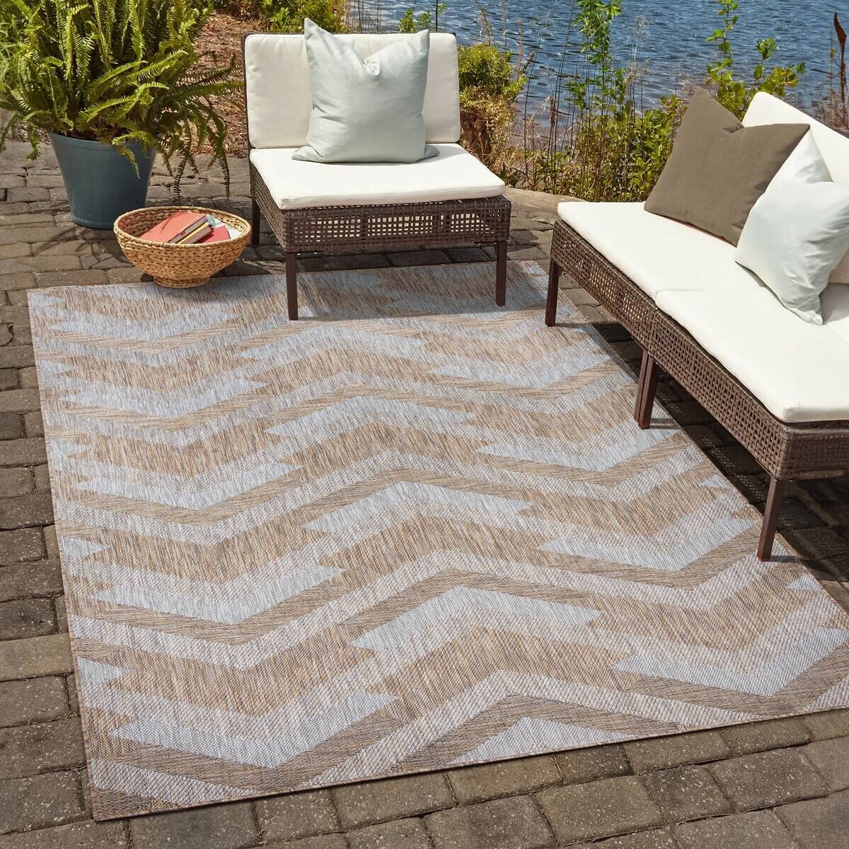 Sanat Outdoorteppich MELISSA braun B/L: ca. 140x200 cm