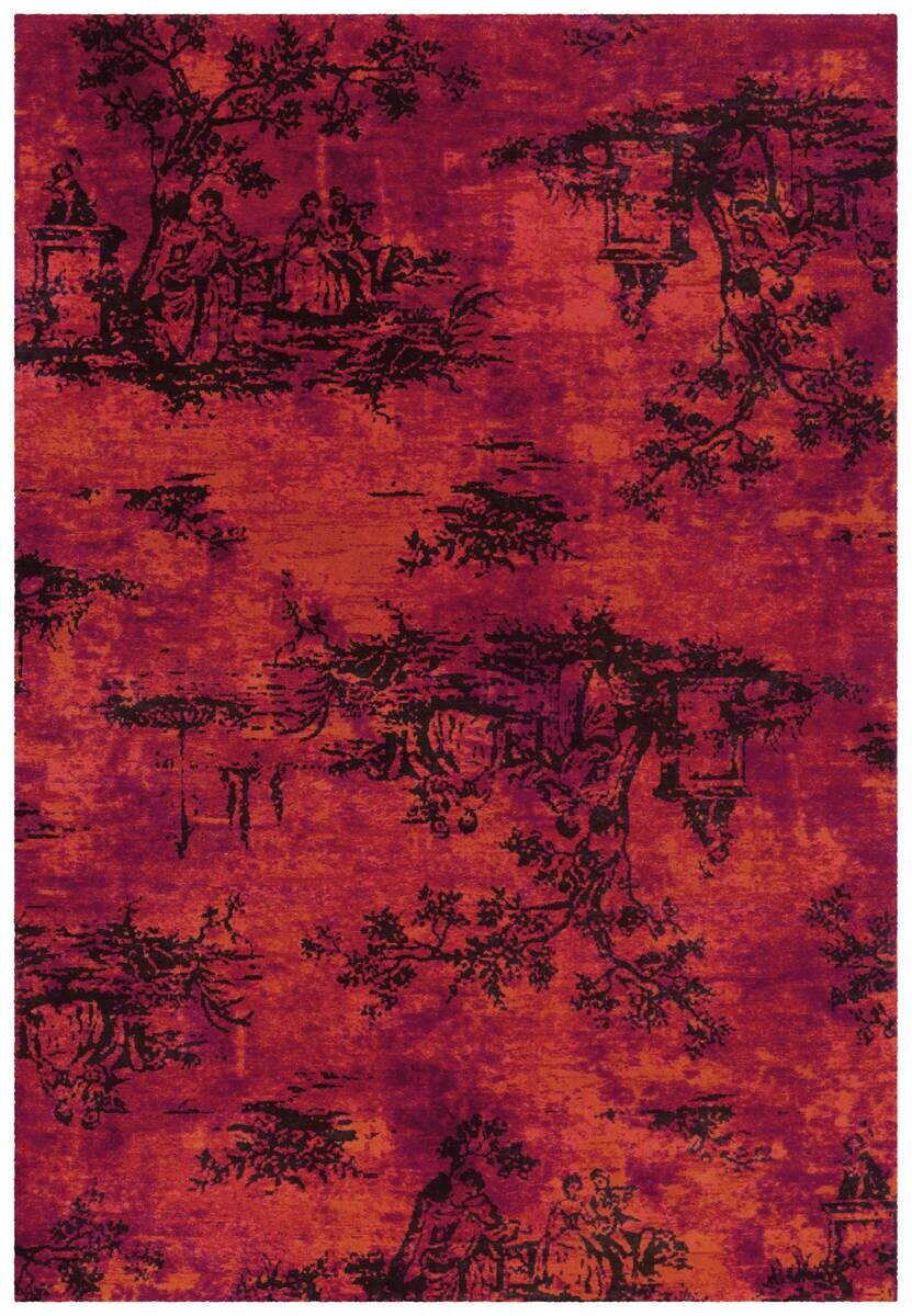 Arte Espina Flachflorteppich Vintage 5206 rot B/H/L: ca. 170x0,4x240 cm