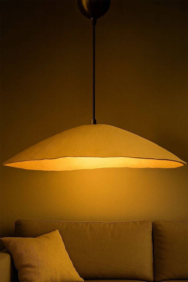 Opviq Pendelleuchte creme gold Metall B/T/L: ca. 60x60x60 cm E27 1 Brennstellen