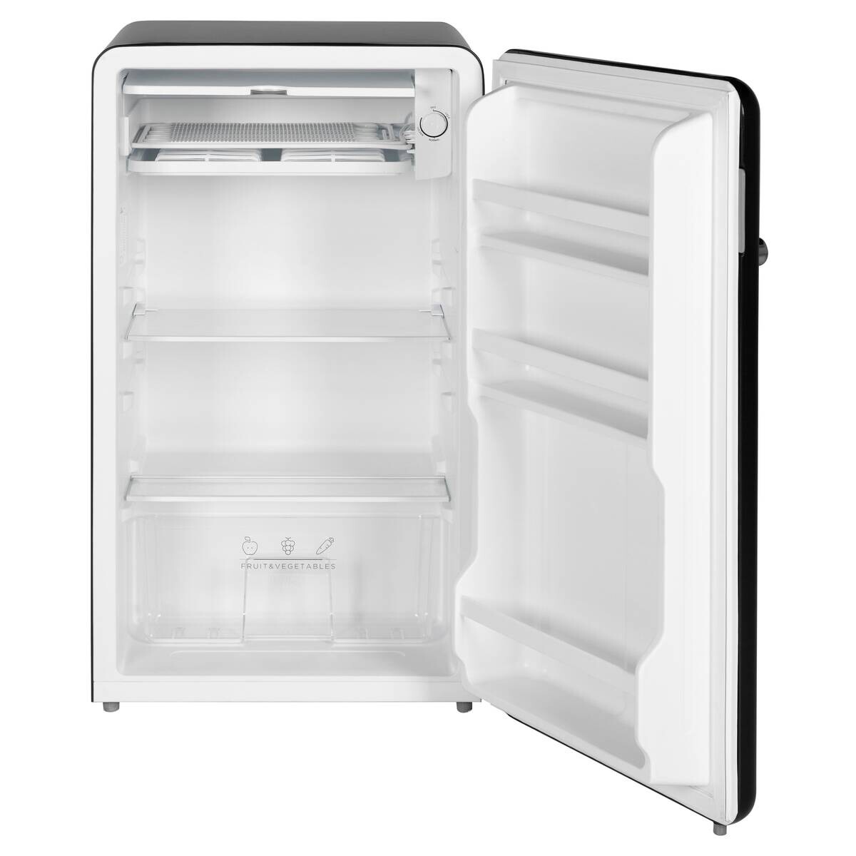 POCOline Retro Kühlschrank KS84-93ESG schwarz B/H/T: ca. 49x84x46 cm
