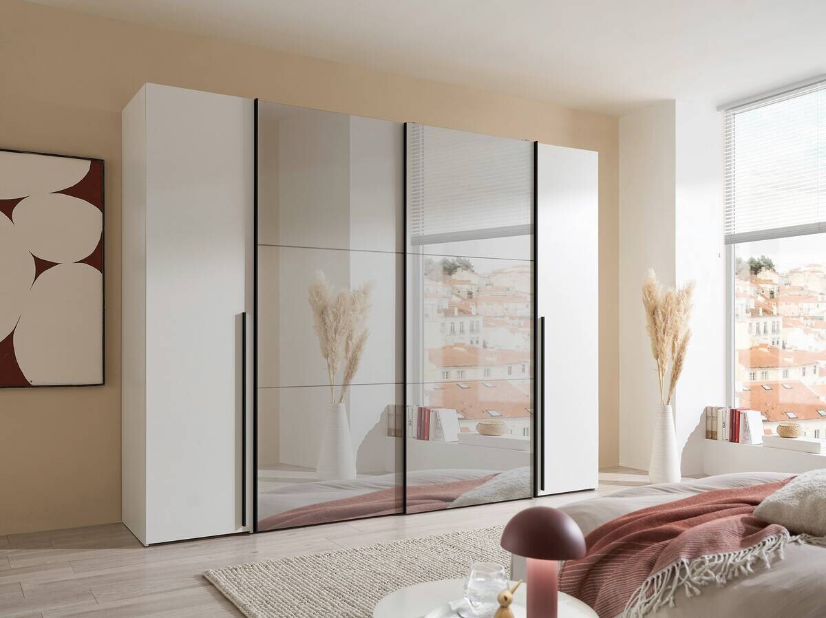 Schwebetürenschrank Maturs weiß B/H/T: ca. 267x205x57 cm