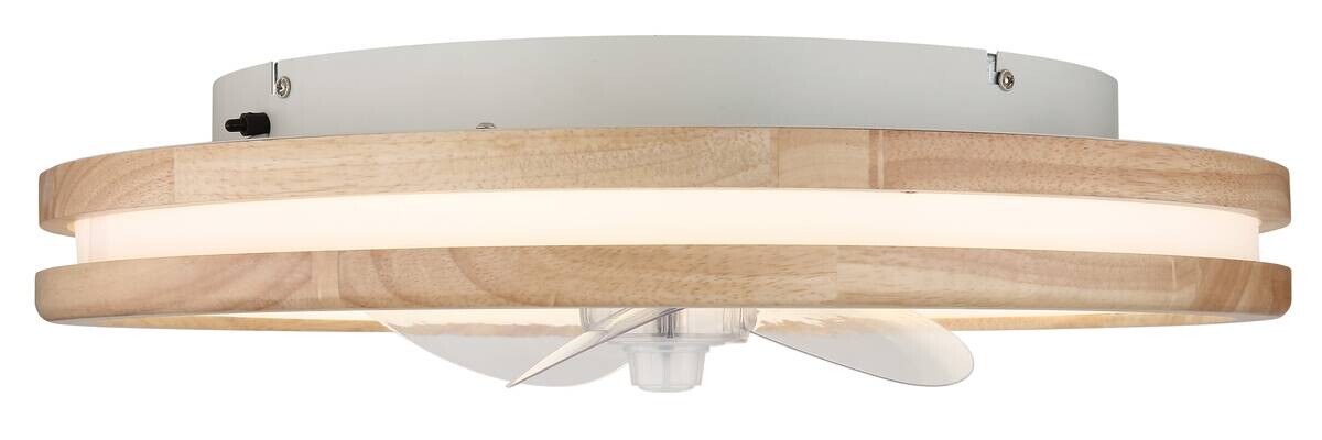 GLOBO Deckenventilator Opal weiß dunkelbraun H/D: ca. 12,5x50 cm max. 30 W