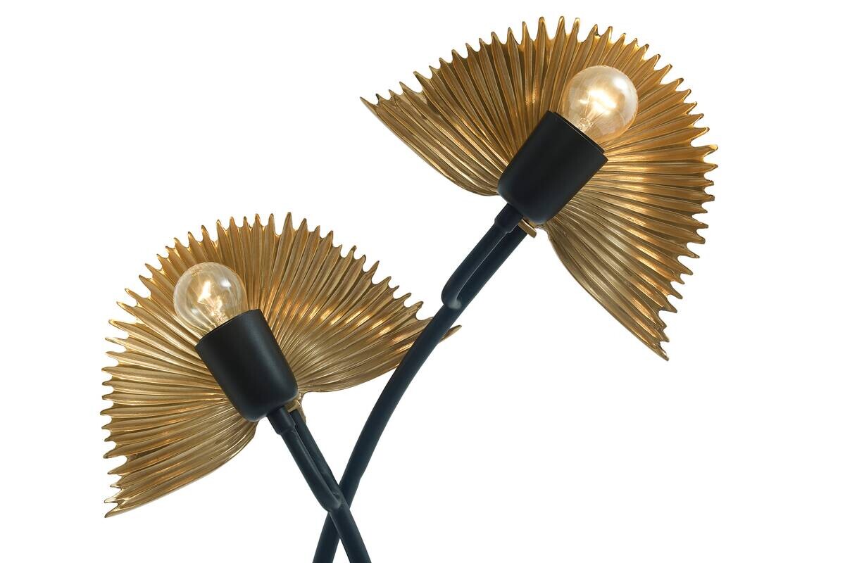 Kayoom Tischleuchte gold Aluminium B/H/L: ca. 16x60x38 cm E27 2 Brennstellen