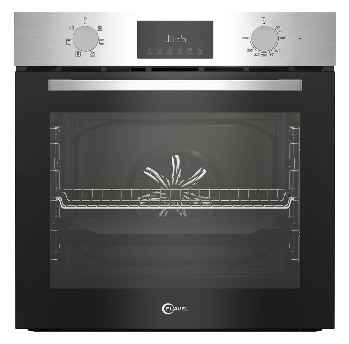 FLAVEL Einbaubackofen FLIE22300RX Edelstahl B/H/T: ca. 59,4x59,5x56,7 cm