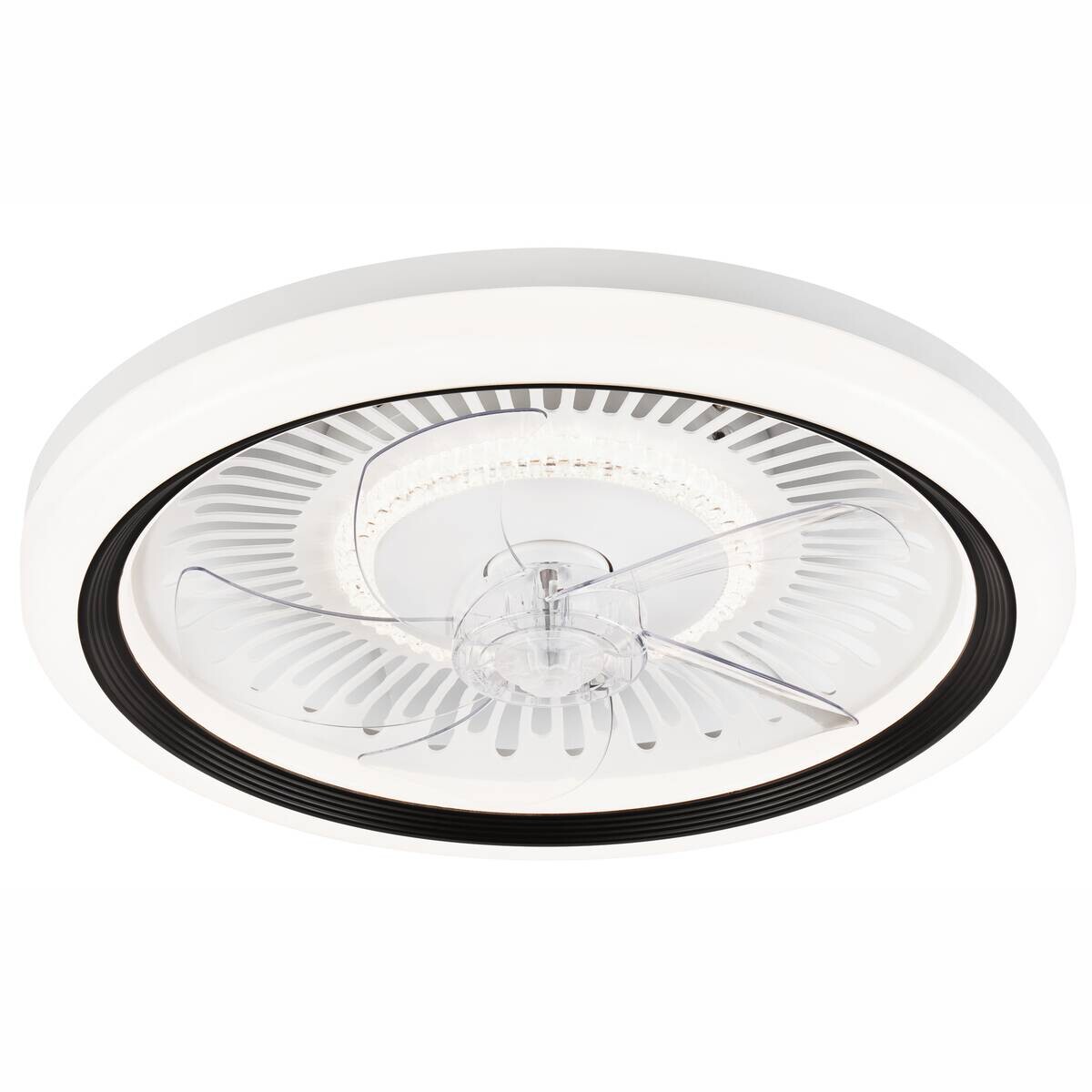 Lamkur LED-Deckenventilator FALCO 49908 schwarz weiß H/L: ca. 17x50 cm max. 40 W