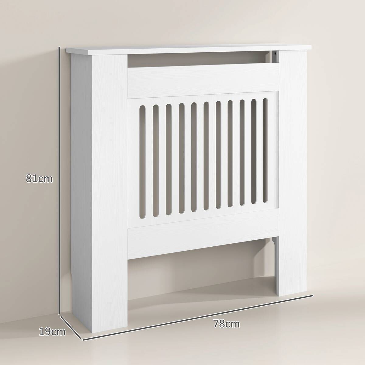 HOMCOM Heizkörperverkleidung weiß B/H/T: ca. 79x81x19 cm