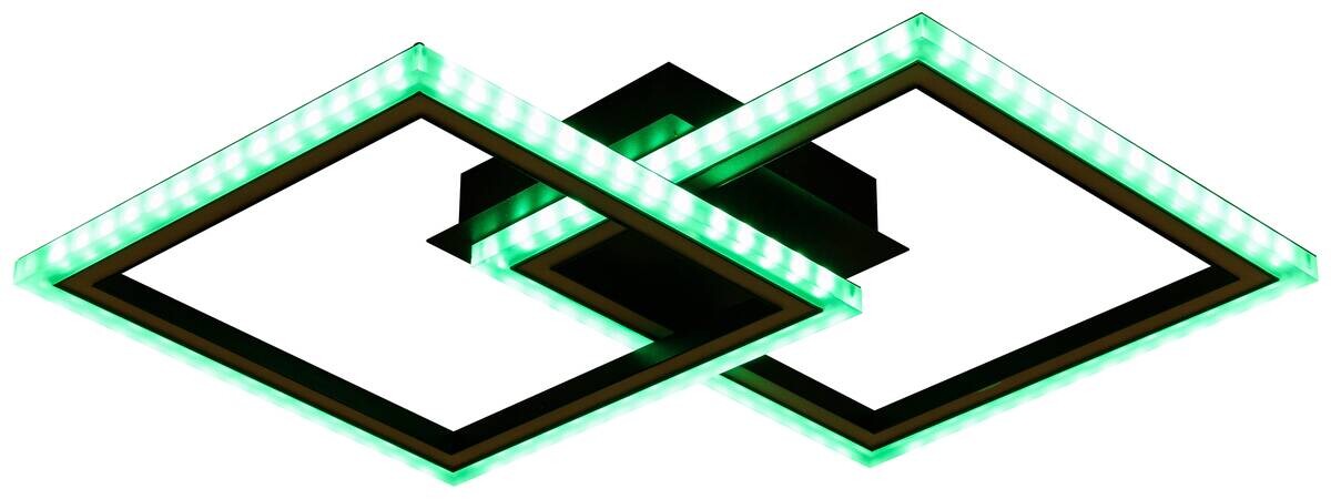 Nolo Deckenleuchte Christina schwarz Metall Kunststoff B/H/L: ca. 35x6,5x57 cm