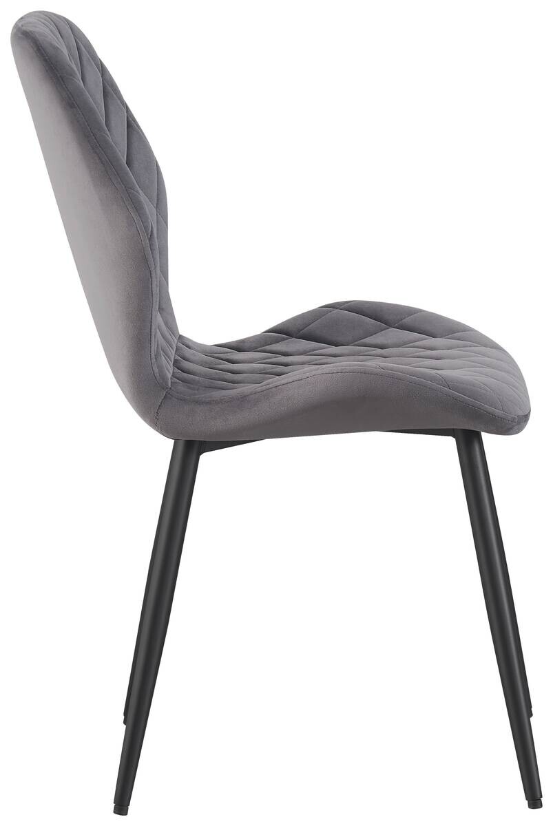 Stuhl Helena grau Samtoptik B/H/T: ca. 46x86,5x58 cm
