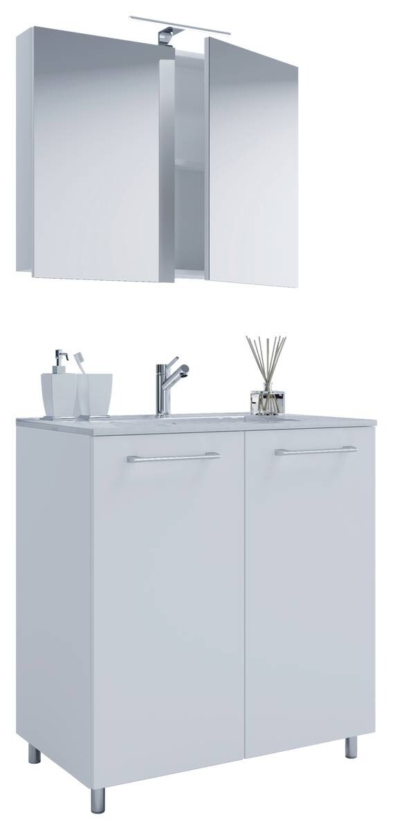 Waschplatz 3tlg-Gilos weiß B/H/T: ca. 60x86x46 cm