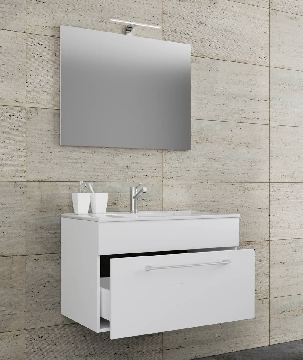 Waschplatz 3tlg-Badinos weiß B/H/T: ca. 60x50x46 cm