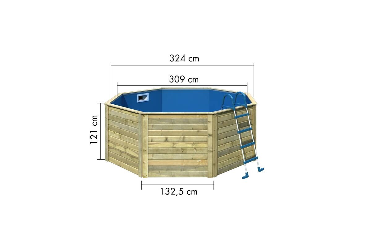 Karibu Pool Kalani B/H/T: ca. 350x121x121 cm