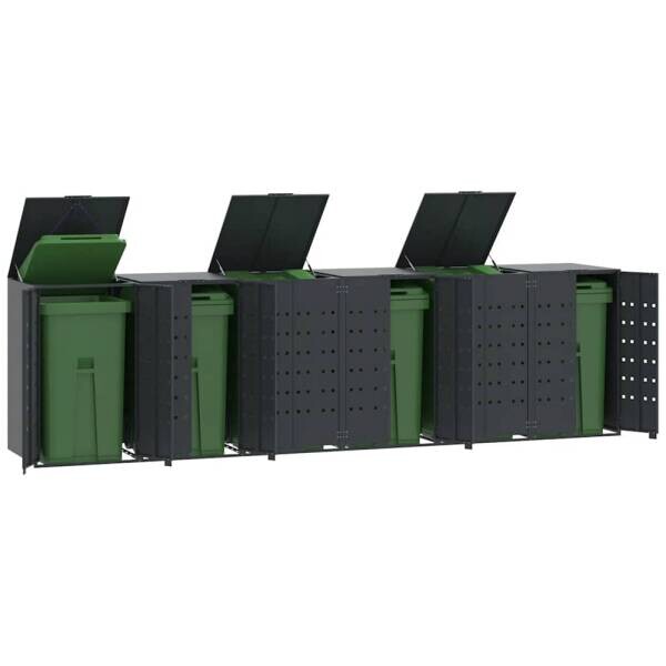 vidaXL Mülltonnenbox anthrazit