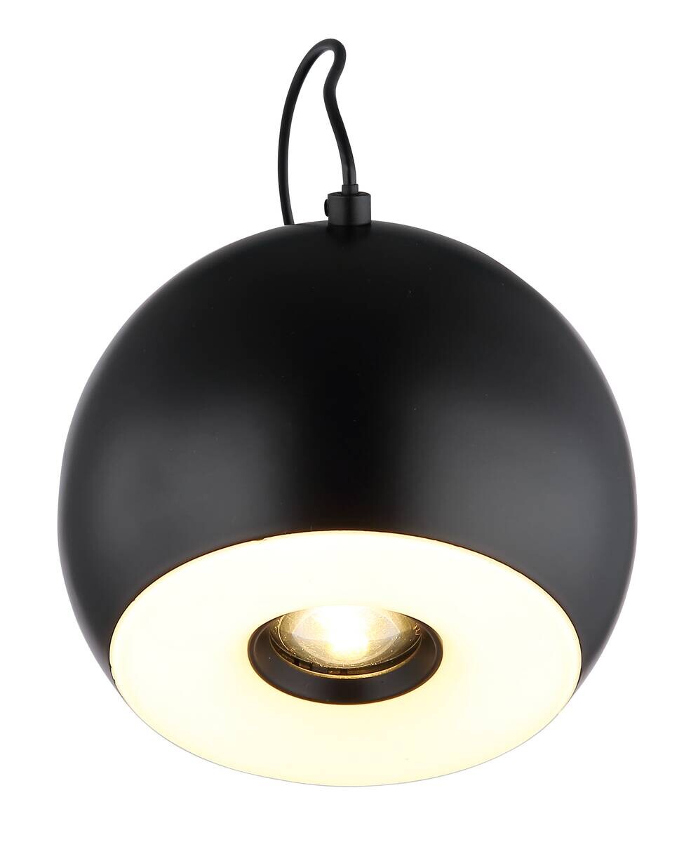GLOBO Wandleuchte mattschwarz gold Metall D: ca. 12 cm 1 Brennstellen