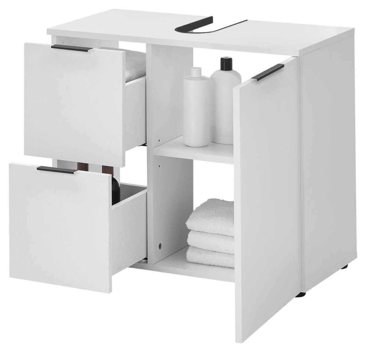 Waschbeckenunterschrank Porto weiß B/H/T: ca. 70x60x35 cm