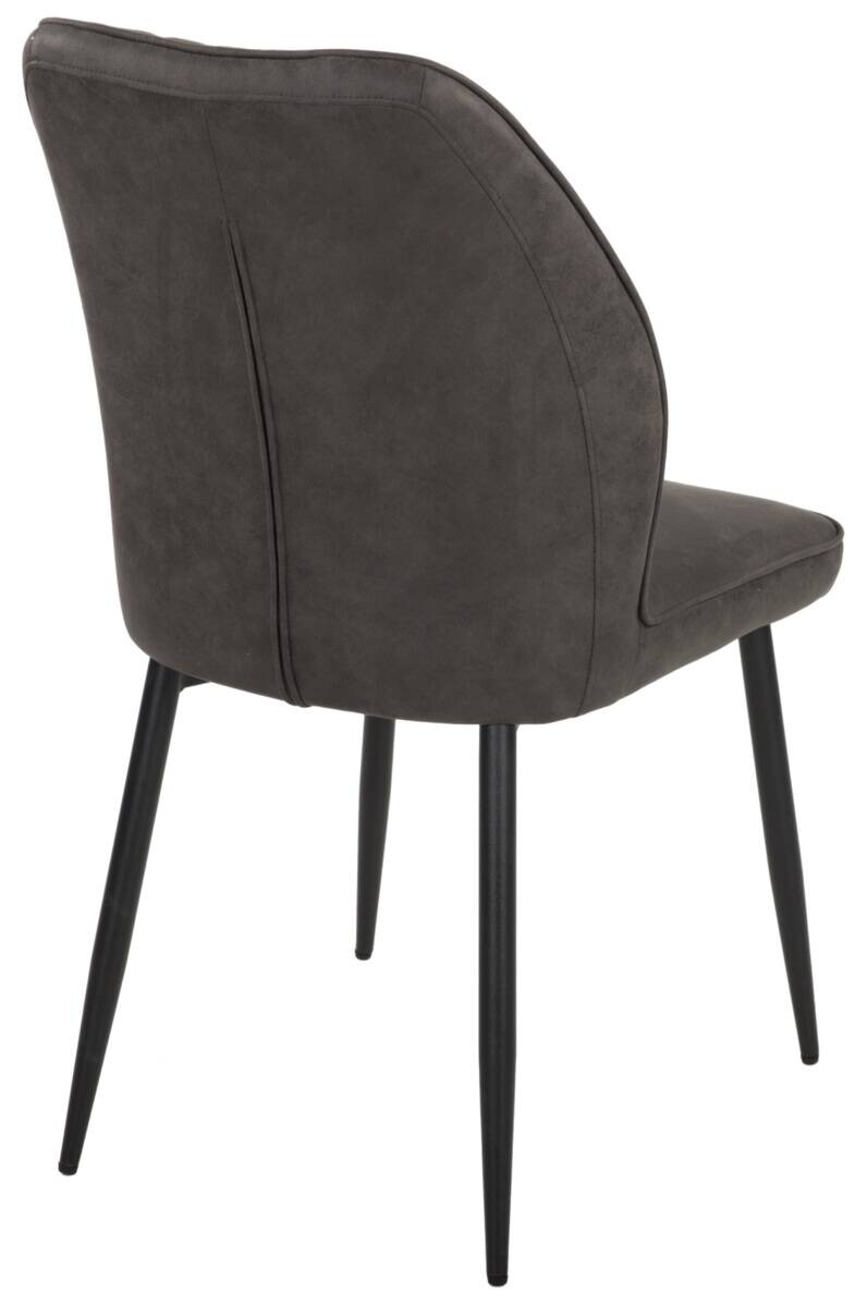 Stuhl Emm anthrazit schwarz Microfaser Metall
