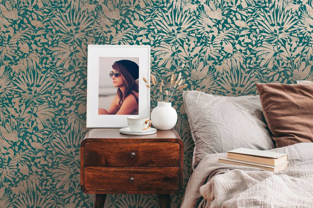 A.S.Creation Vliestapete grün gold türkis B/H/D: ca. 53x1005x8,5 cm