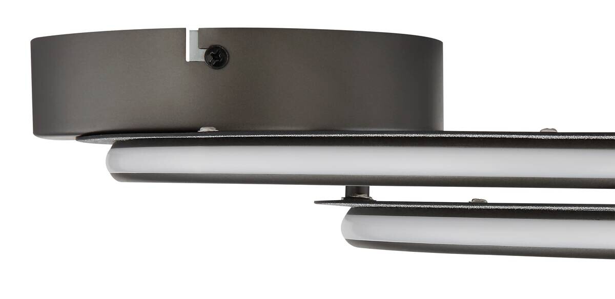 GLOBO LED-Deckenleuchte ELAN schwarz Aluminium Metall B/H/T: ca. 33x7,5x54 cm 1 Brennstellen