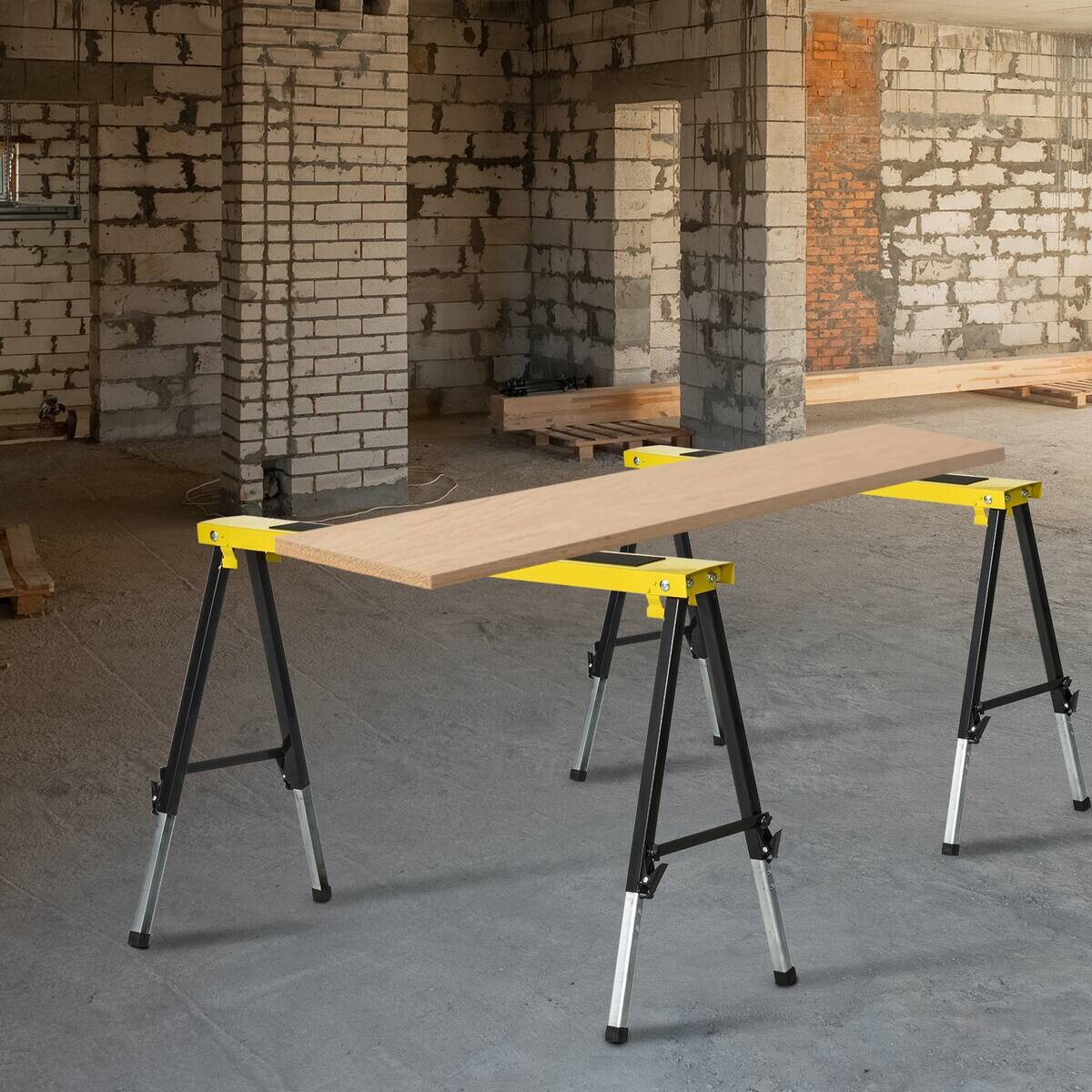 DURHAND Werkbank gelb Edelstahl B/H/L: ca. 49x100x90 cm