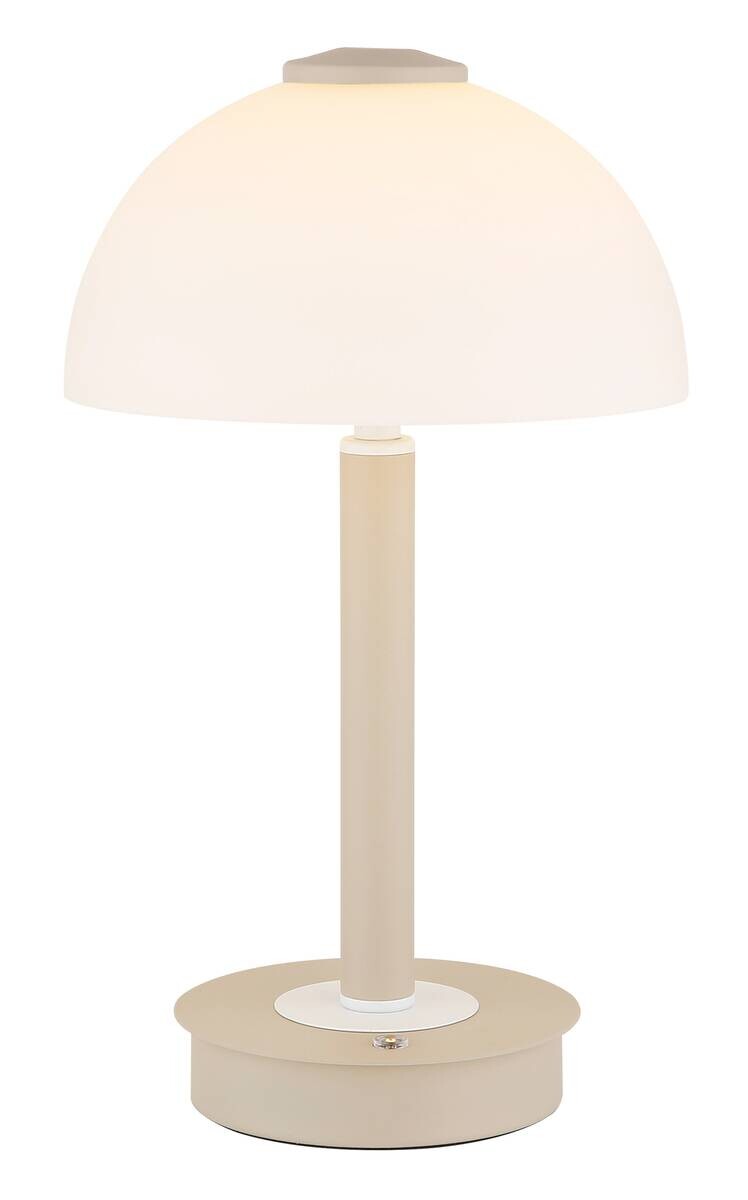 GLOBO LED-Tischleuchte sand Opal Glas Metall H/D: ca. 31,5x18 cm 1 Brennstellen