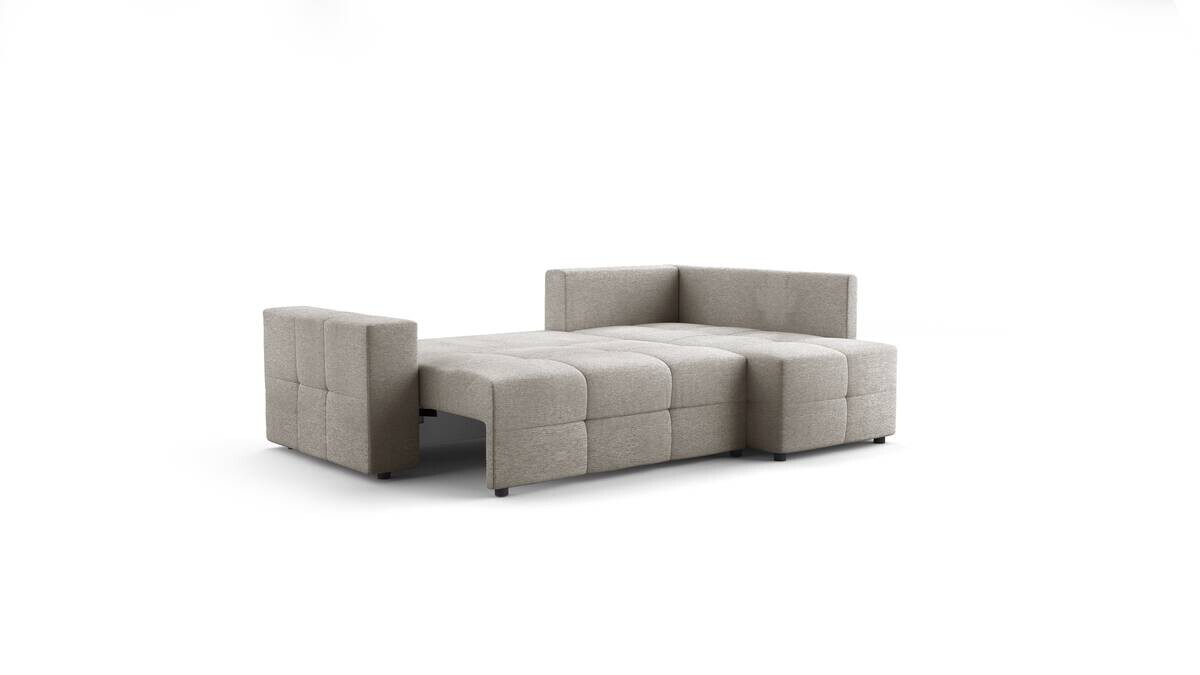 Ecksofa mit Bettfunktion und Bettkasten stone Flachgewebe B/T: ca. 238x167 cm