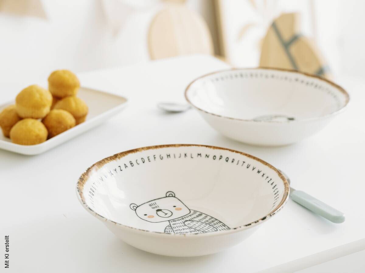CreaTable Mehrzweckschalen Freunde des Waldes braun Steinzeug D: ca. 18,6 cm