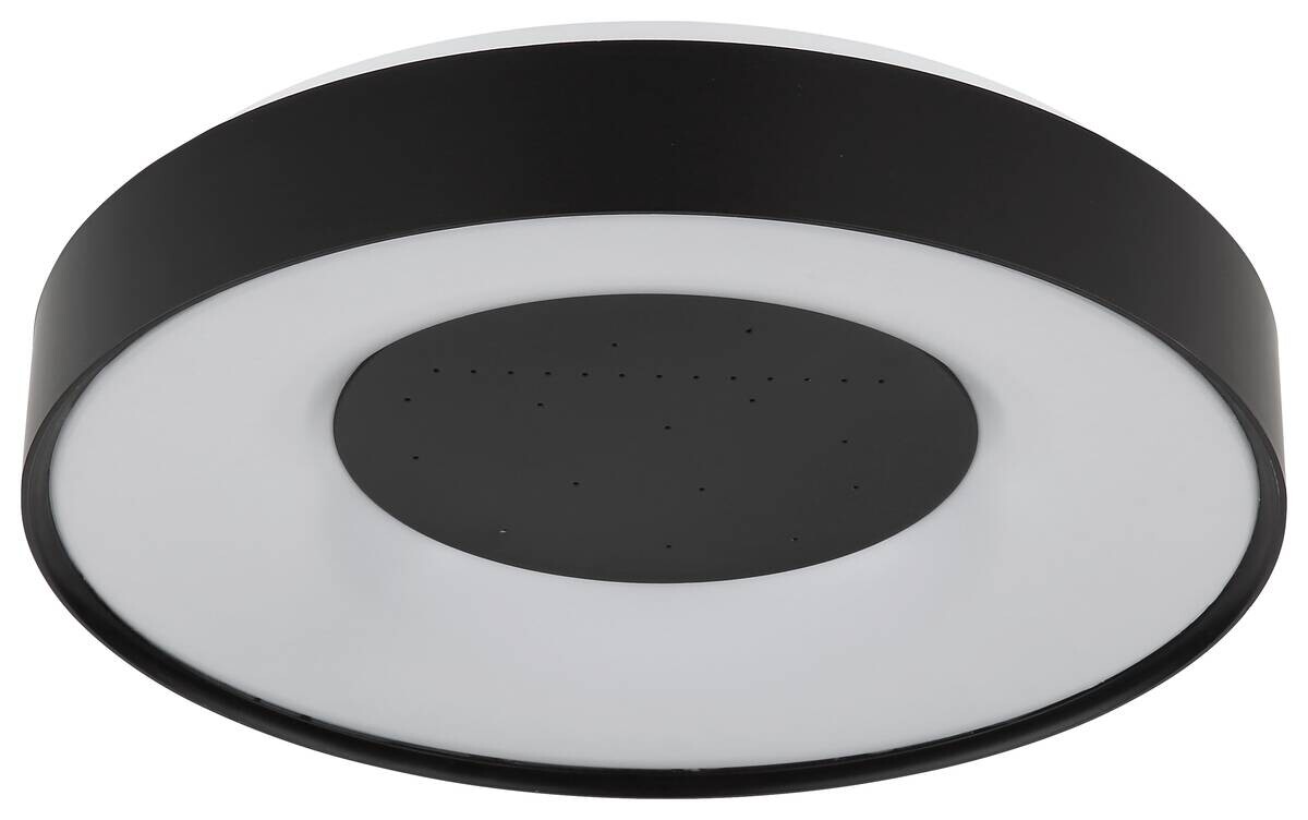 GLOBO Deckenventilator schwarz weiß Metall Kunststoff B/H/L: ca. 9x42x40 cm