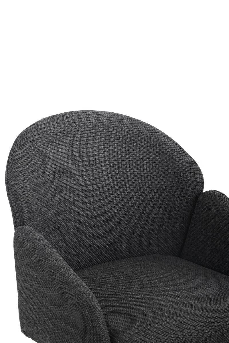 Drehstuhl Holly anthrazit Microfaser Webstoff B/H/T: ca. 57x84x61 cm