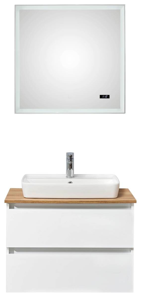 Badezimmer-Set Quickset 360 weiß glanz B/H/T: ca. 78x200x50 cm