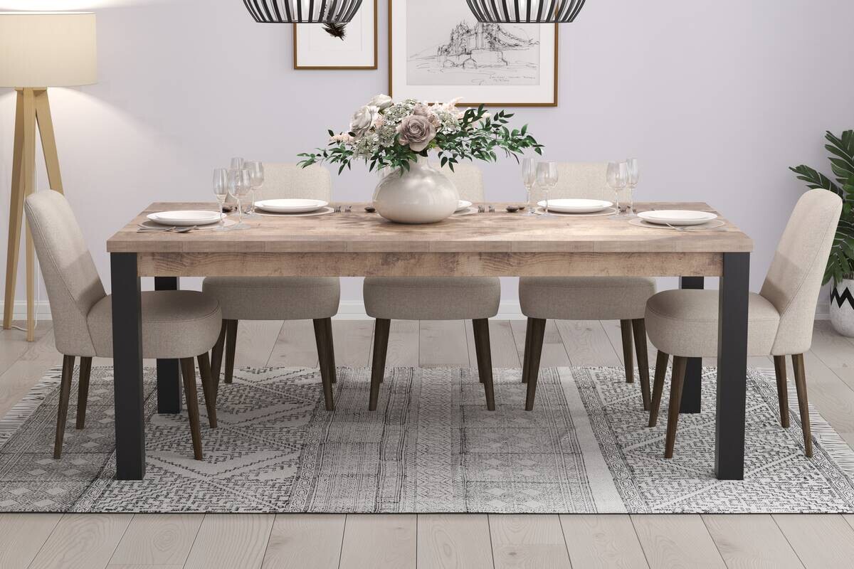 Tisch Emile Eiche Tabak Nachbildung B/H/T: ca. 200x77x90 cm